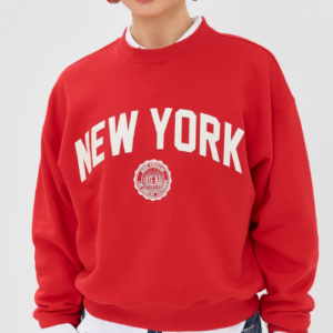 New York Printed Crew Neck Sweatshirt